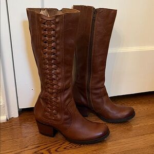Born Ochoa Leather Boots, Cognac Brown, US 9/EU 40.5, Very Good Used Condition